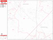 Old Bridge <br /> Wall Map <br /> Zip Code <br /> Red Line Style 2025 Map