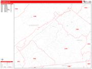 Plainfield <br /> Wall Map <br /> Zip Code <br /> Red Line Style 2025 Map