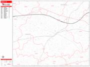 Union <br /> Wall Map <br /> Zip Code <br /> Red Line Style 2025 Map