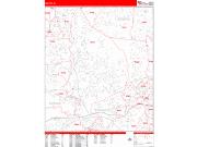 Wayne <br /> Wall Map <br /> Zip Code <br /> Red Line Style 2025 Map
