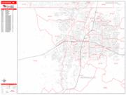 Albuquerque <br /> Wall Map <br /> Zip Code <br /> Red Line Style 2025 Map