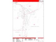 Carson City <br /> Wall Map <br /> Zip Code <br /> Red Line Style 2025 Map