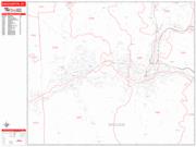 Binghamton <br /> Wall Map <br /> Zip Code <br /> Red Line Style 2025 Map