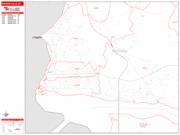 Niagara Falls <br /> Wall Map <br /> Zip Code <br /> Red Line Style 2025 Map