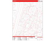 Yonkers <br /> Wall Map <br /> Zip Code <br /> Red Line Style 2025 Map