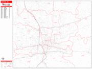 Canton <br /> Wall Map <br /> Zip Code <br /> Red Line Style 2025 Map