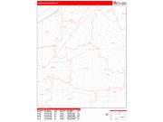 Cleveland Heights <br /> Wall Map <br /> Zip Code <br /> Red Line Style 2025 Map