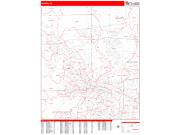 Dayton <br /> Wall Map <br /> Zip Code <br /> Red Line Style 2025 Map