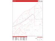Euclid <br /> Wall Map <br /> Zip Code <br /> Red Line Style 2025 Map