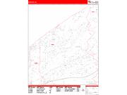 Mentor <br /> Wall Map <br /> Zip Code <br /> Red Line Style 2025 Map