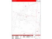Middletown <br /> Wall Map <br /> Zip Code <br /> Red Line Style 2025 Map