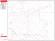 Midwest City <br /> Wall Map <br /> Zip Code <br /> Red Line Style 2025 Map