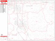 Norman <br /> Wall Map <br /> Zip Code <br /> Red Line Style 2025 Map