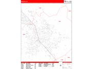 Medford <br /> Wall Map <br /> Zip Code <br /> Red Line Style 2025 Map