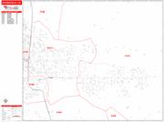 Springfield <br /> Wall Map <br /> Zip Code <br /> Red Line Style 2025 Map