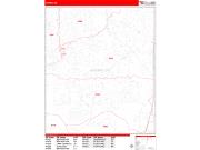 Tigard <br /> Wall Map <br /> Zip Code <br /> Red Line Style 2025 Map