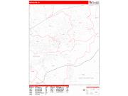 Bethlehem <br /> Wall Map <br /> Zip Code <br /> Red Line Style 2025 Map