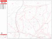 Levittown <br /> Wall Map <br /> Zip Code <br /> Red Line Style 2025 Map