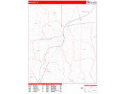 Pawtucket <br /> Wall Map <br /> Zip Code <br /> Red Line Style 2025 Map