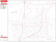 Sioux Falls <br /> Wall Map <br /> Zip Code <br /> Red Line Style 2025 Map