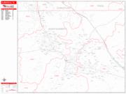 Clarksville <br /> Wall Map <br /> Zip Code <br /> Red Line Style 2025 Map