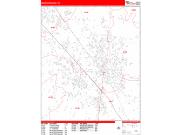 Murfreesboro <br /> Wall Map <br /> Zip Code <br /> Red Line Style 2025 Map
