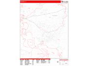 Baytown <br /> Wall Map <br /> Zip Code <br /> Red Line Style 2025 Map