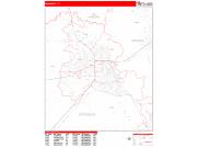 Beaumont <br /> Wall Map <br /> Zip Code <br /> Red Line Style 2025 Map
