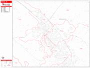 Bryan <br /> Wall Map <br /> Zip Code <br /> Red Line Style 2025 Map