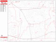 Carrollton <br /> Wall Map <br /> Zip Code <br /> Red Line Style 2025 Map