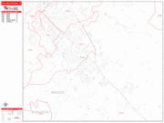 College Station <br /> Wall Map <br /> Zip Code <br /> Red Line Style 2025 Map
