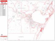 Corpus Christi <br /> Wall Map <br /> Zip Code <br /> Red Line Style 2025 Map