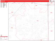 DeSoto <br /> Wall Map <br /> Zip Code <br /> Red Line Style 2025 Map
