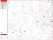 Flower Mound <br /> Wall Map <br /> Zip Code <br /> Red Line Style 2025 Map