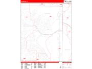 Grapevine <br /> Wall Map <br /> Zip Code <br /> Red Line Style 2025 Map
