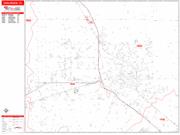 Harlingen <br /> Wall Map <br /> Zip Code <br /> Red Line Style 2025 Map