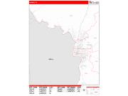 Laredo <br /> Wall Map <br /> Zip Code <br /> Red Line Style 2025 Map