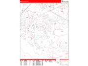 Missouri City <br /> Wall Map <br /> Zip Code <br /> Red Line Style 2025 Map