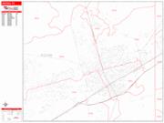 Odessa <br /> Wall Map <br /> Zip Code <br /> Red Line Style 2025 Map