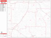 Richardson <br /> Wall Map <br /> Zip Code <br /> Red Line Style 2025 Map
