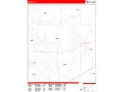 Rowlett <br /> Wall Map <br /> Zip Code <br /> Red Line Style 2025 Map