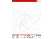 Victoria <br /> Wall Map <br /> Zip Code <br /> Red Line Style 2025 Map