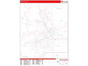 Wichita Falls <br /> Wall Map <br /> Zip Code <br /> Red Line Style 2025 Map