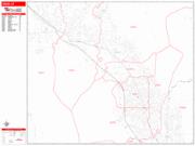 Orem <br /> Wall Map <br /> Zip Code <br /> Red Line Style 2025 Map