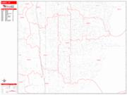 Sandy <br /> Wall Map <br /> Zip Code <br /> Red Line Style 2025 Map
