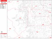 West Jordan <br /> Wall Map <br /> Zip Code <br /> Red Line Style 2025 Map