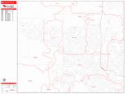 West Valley City <br /> Wall Map <br /> Zip Code <br /> Red Line Style 2025 Map