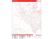 Newport News <br /> Wall Map <br /> Zip Code <br /> Red Line Style 2025 Map