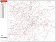 Richmond <br /> Wall Map <br /> Zip Code <br /> Red Line Style 2025 Map