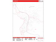 Bellingham <br /> Wall Map <br /> Zip Code <br /> Red Line Style 2025 Map
